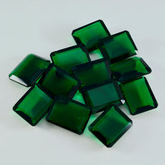 riyogems 1pc green emerald cz faceted 12x16 mm octagon shape nice looking quality loose gems