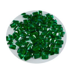 riyogems 1 pezzo di smeraldo verde cz sfaccettato 3x5 mm forma ottagonale a+1 gemma sciolta di qualità