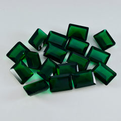 Riyogems 1 pièce émeraude verte cz à facettes 7x9mm forme octogonale belle pierre précieuse de qualité