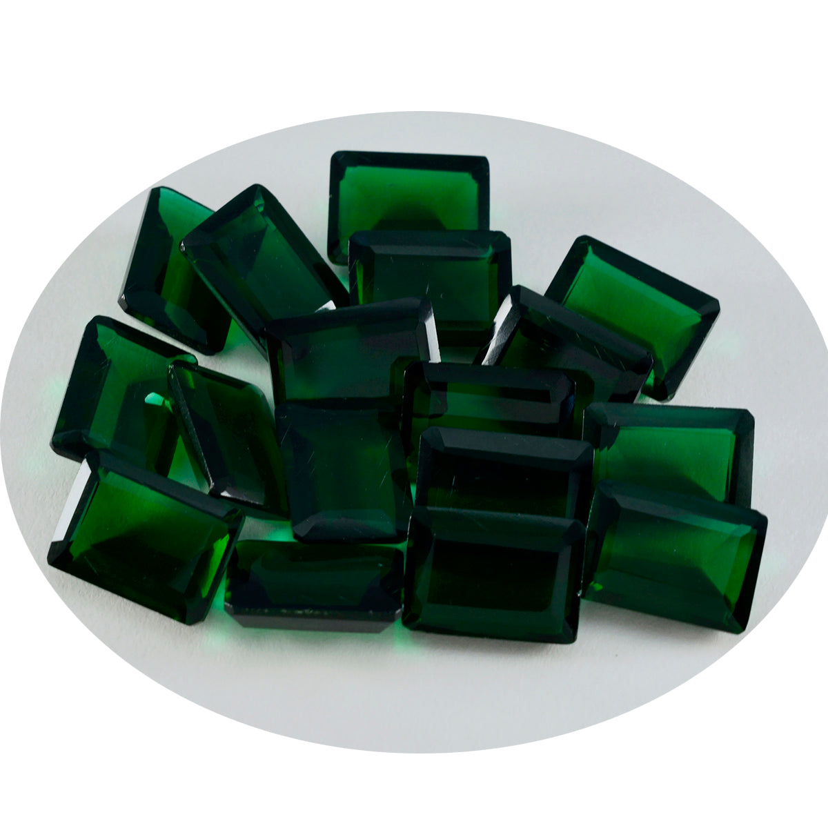 riyogems 1pc green emerald cz faceted 9x11 mm octagon shape pretty quality stone