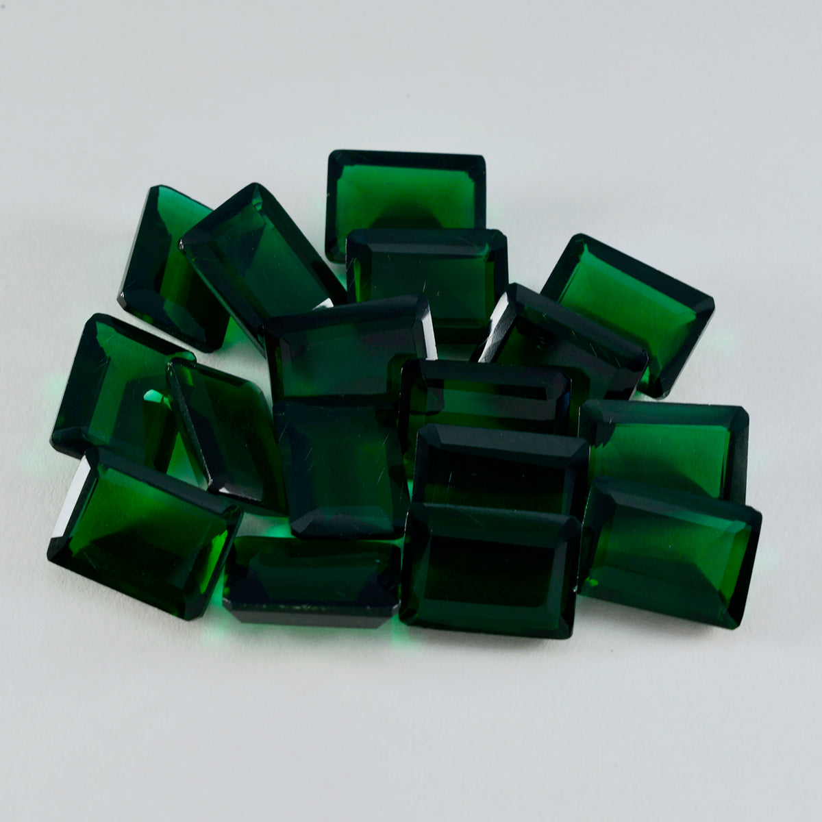 riyogems 1pc green emerald cz faceted 9x11 mm octagon shape pretty quality stone