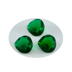 riyogems 1pc green emerald cz faceted 15x15 mm heart shape awesome quality gems