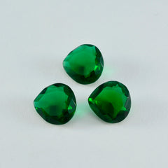 riyogems 1pc green emerald cz faceted 15x15 mm heart shape awesome quality gems