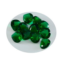 riyogems 1pc green emerald cz faceted 5x5 mm heart shape pretty quality loose gemstone