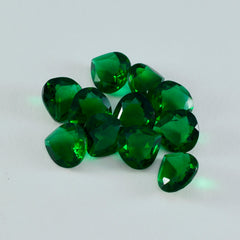 riyogems 1pc green emerald cz faceted 5x5 mm heart shape pretty quality loose gemstone