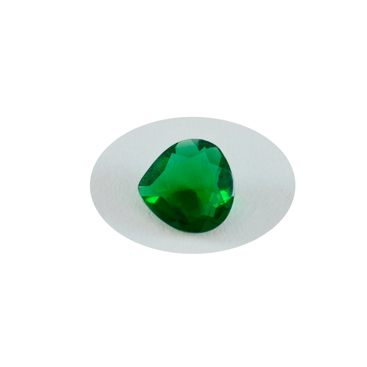 Riyogems 1 Stück grüner Smaragd, CZ, facettiert, 9 x 9 mm, Herzform, toller Qualitäts-Edelstein