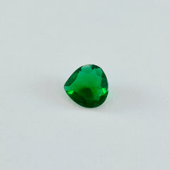 riyogems 1pc グリーン エメラルド CZ ファセット 9x9 mm ハート形状の素晴らしい品質の宝石