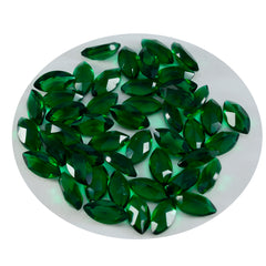 Riyogems 1PC Green Emerald CZ Faceted 3x6 mm Marquise Shape cute Quality Loose Gem
