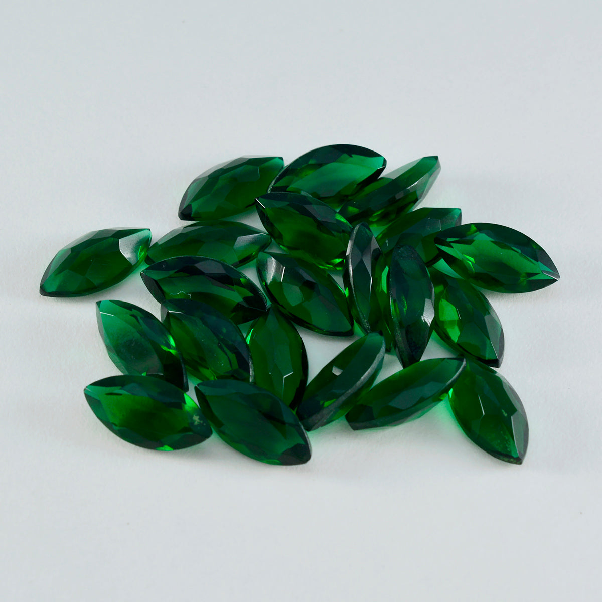 riyogems 1pc green emerald cz faceted 5x10 mm marquise shape aa quality loose stone