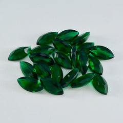 Riyogems 1PC Green Emerald CZ Faceted 5x10 mm Marquise Shape AA Quality Loose Stone