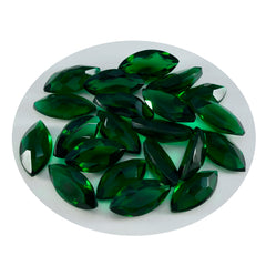 Riyogems 1 pieza verde esmeralda CZ facetada 7x14 mm forma marquesa A+ calidad gema