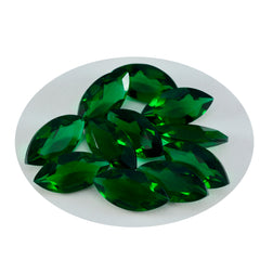 Riyogems 1PC Green Emerald CZ Faceted 7x14 mm Marquise Shape A+ Quality Gem