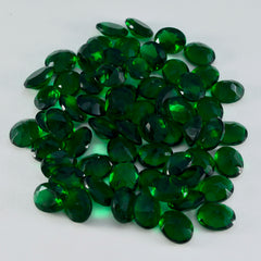 riyogems 1шт зеленый изумруд cz ограненный 5x7 мм овальной формы привлекательное качество свободный камень