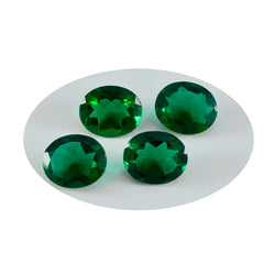 riyogems 1 pièce émeraude verte cz facettée 9x11 mm forme ovale belle pierre de qualité