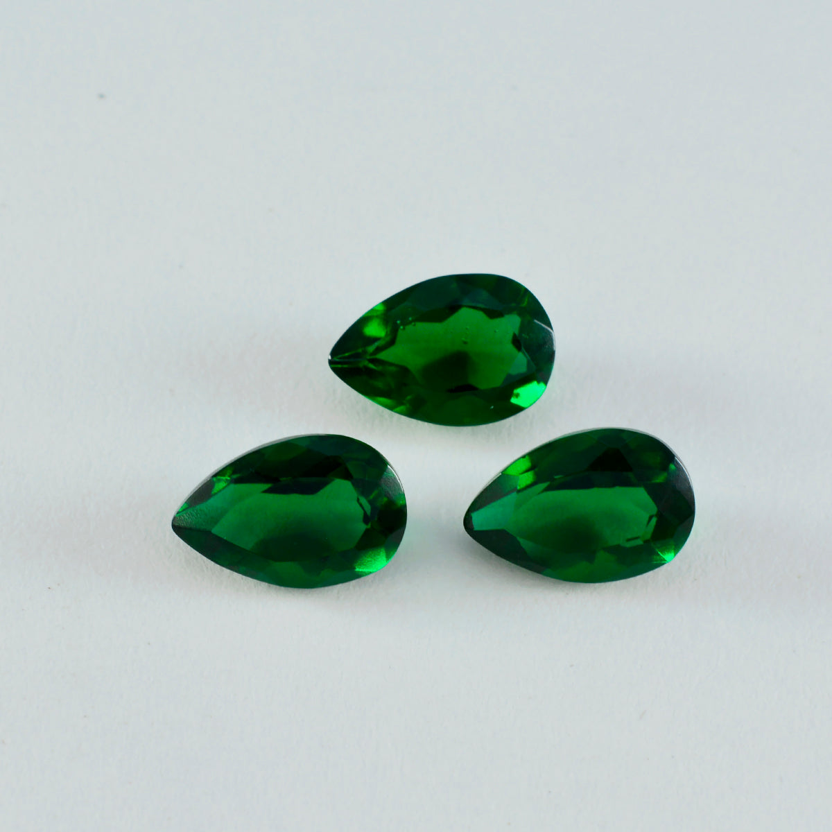 Riyogems 1PC Green Emerald CZ Faceted 8x12 mm Pear Shape wonderful Quality Gemstone