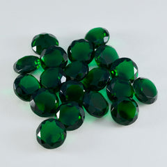 riyogems 1 pezzo di smeraldo verde cz sfaccettato 7x7 mm di forma rotonda con pietra preziosa di qualità aa