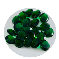 riyogems 1pc green emerald cz faceted 9x9 mm round shape a quality loose gems