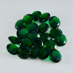 riyogems 1pc green emerald cz faceted 9x9 mm round shape a quality loose gems