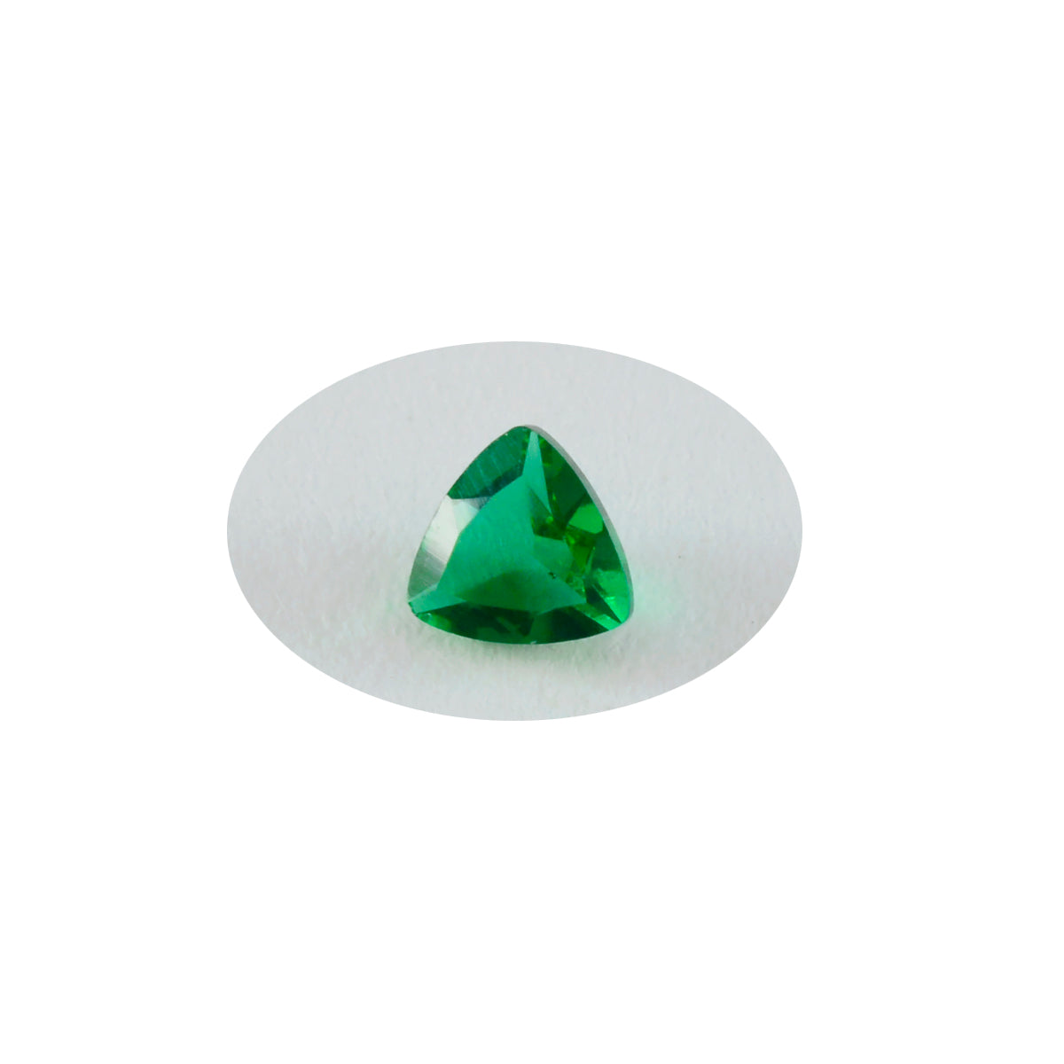 riyogems 1шт зеленый изумруд cz ограненный 11x11 мм форма триллиона драгоценный камень высокого качества