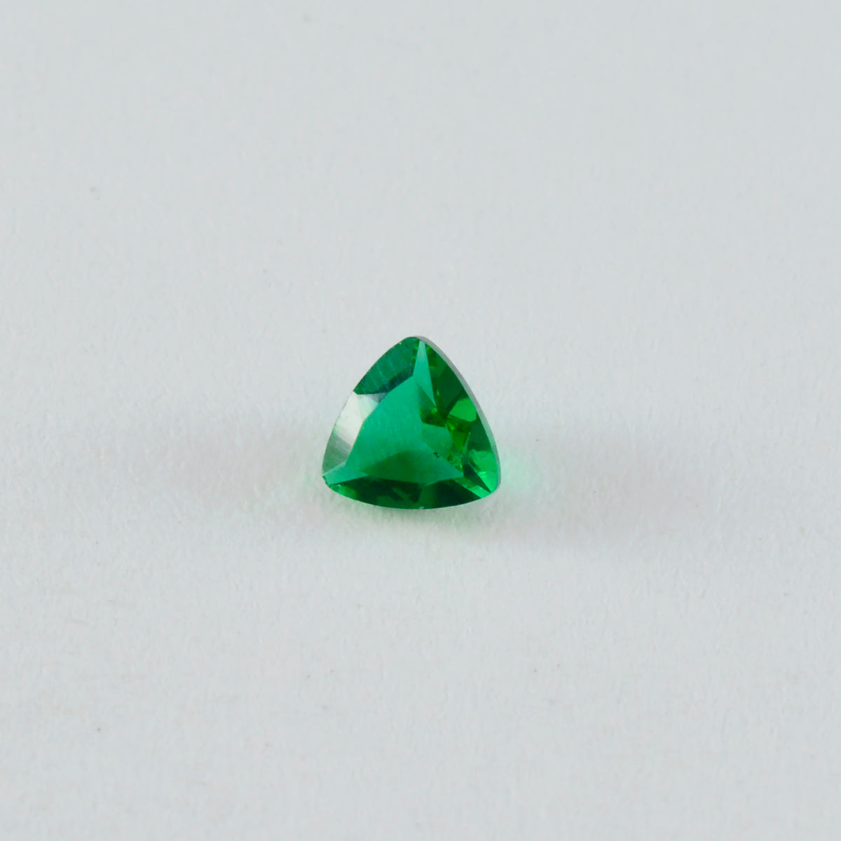 riyogems 1 pz verde smeraldo cz sfaccettato 11x11 mm forma trilione gemma di qualità aa