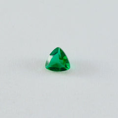 Riyogems 1PC Green Emerald CZ Faceted 11x11 mm Trillion Shape AA Quality Gem