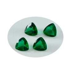Riyogems 1 pièce émeraude verte cz à facettes 12x12mm forme trillion pierres précieuses de qualité aaa