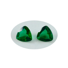 Riyogems 1PC Green Emerald CZ Faceted 14x14 mm Trillion Shape A+1 Quality Gemstone