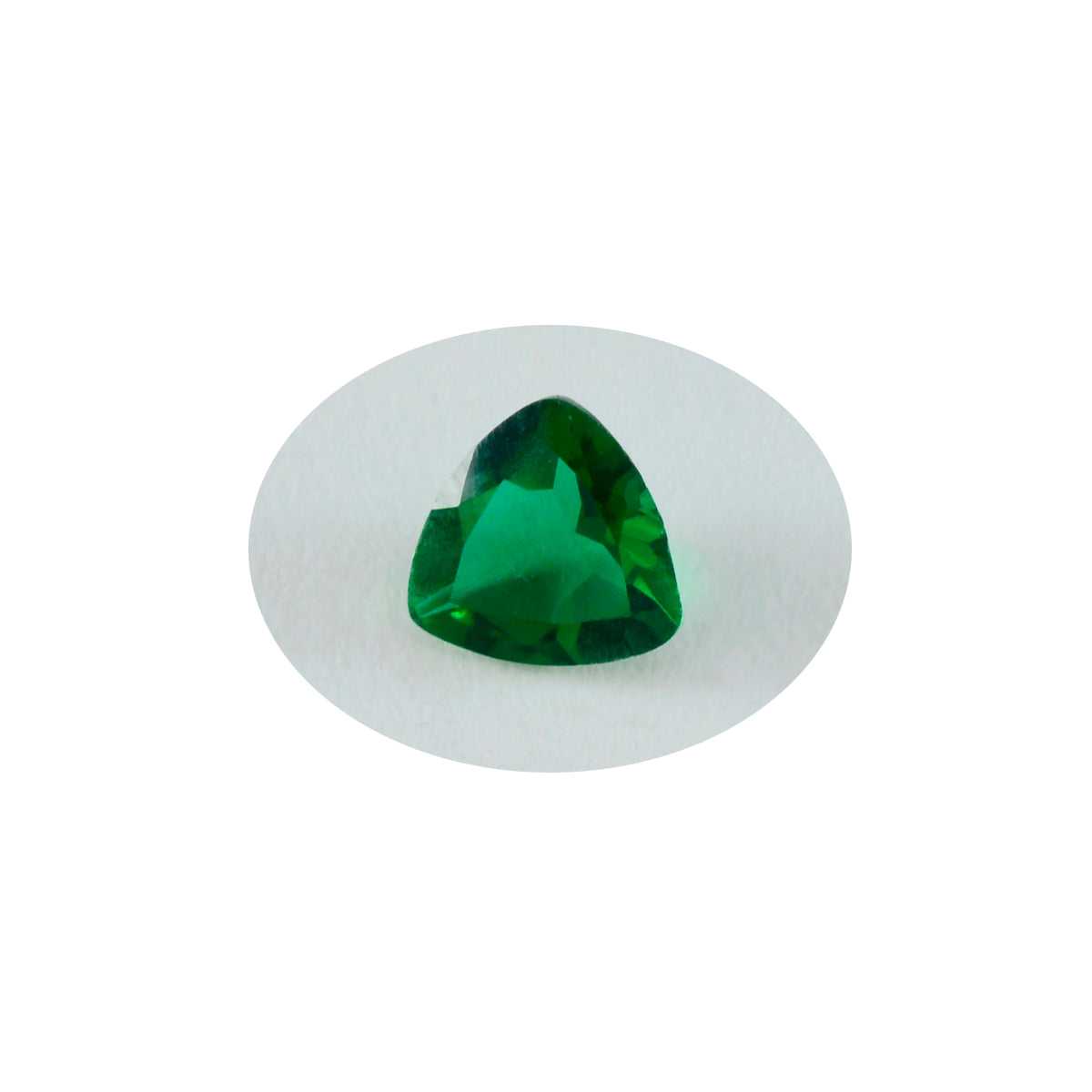 riyogems 1шт зеленый изумруд cz ограненный 15x15 мм форма триллион качество A1 свободный драгоценный камень