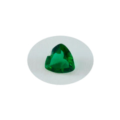 Riyogems 1 pièce émeraude verte cz à facettes 15x15mm forme trillion a1 qualité pierre précieuse en vrac