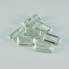 riyogems 1pc green amethyst faceted 8x16 mm baguett shape handsome quality stone