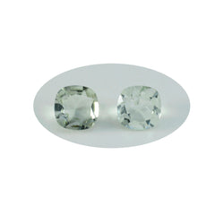 riyogems 1pc améthyste verte à facettes 8x8 mm forme de coussin qualité étonnante pierre précieuse en vrac