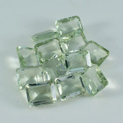 Riyogems 1PC Green Amethyst Faceted 10x14 mm Octagon Shape beauty Quality Gems