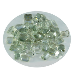 riyogems 1 st grön ametist fasetterad 4x6 mm oktagonform högkvalitativ sten