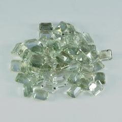 Riyogems 1PC Green Amethyst Faceted 4x6 mm Octagon Shape great Quality Stone