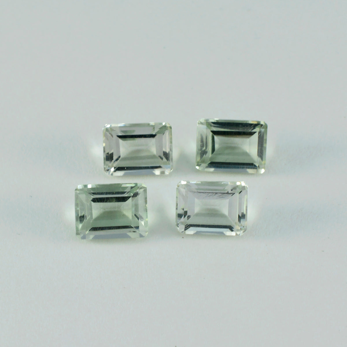 Riyogems 1PC Green Amethyst Faceted 5x7 mm Octagon Shape fantastic Quality Gemstone