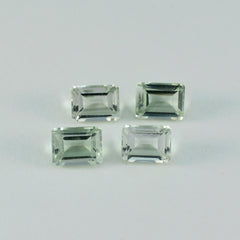 Riyogems 1PC Green Amethyst Faceted 5x7 mm Octagon Shape fantastic Quality Gemstone