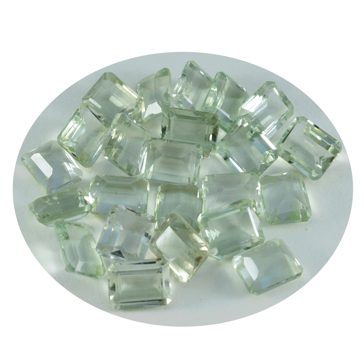 Riyogems, 1 pieza, amatista verde facetada, 8x10mm, forma octagonal, piedra suelta de calidad dulce
