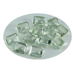 riyogems 1 st grön ametist fasetterad 8x10 mm oktagonform söt kvalitet lös sten