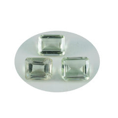 riyogems 1pc グリーン アメジスト ファセット 9x11 mm 八角形の素晴らしい品質のルース宝石