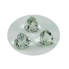 Riyogems 1PC Green Amethyst Faceted 11x11 mm Heart Shape Good Quality Stone