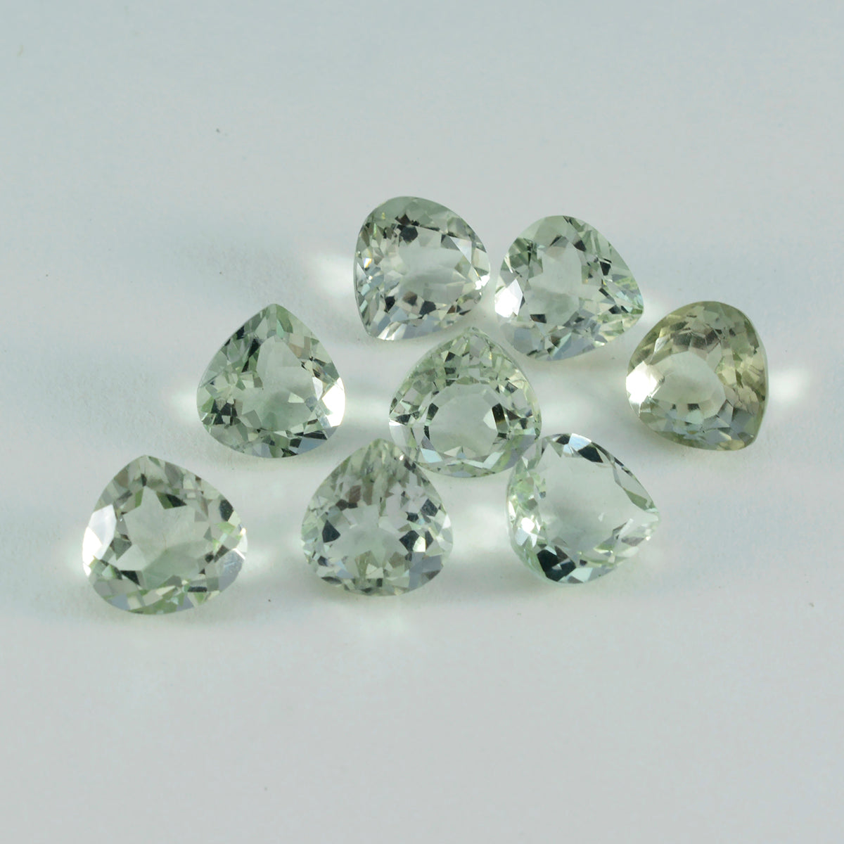 Riyogems 1PC Green Amethyst Faceted 4x4 mm Heart Shape cute Quality Gemstone