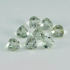 Riyogems 1PC Green Amethyst Faceted 4x4 mm Heart Shape cute Quality Gemstone