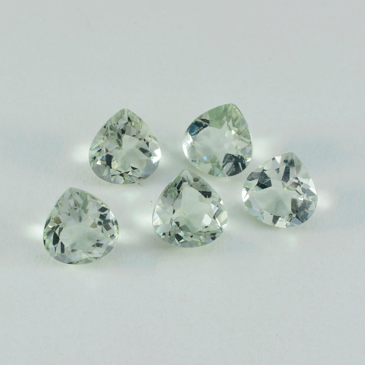 riyogems 1pc green amethyst faceted 6x6 mm heart shape aa quality loose gems