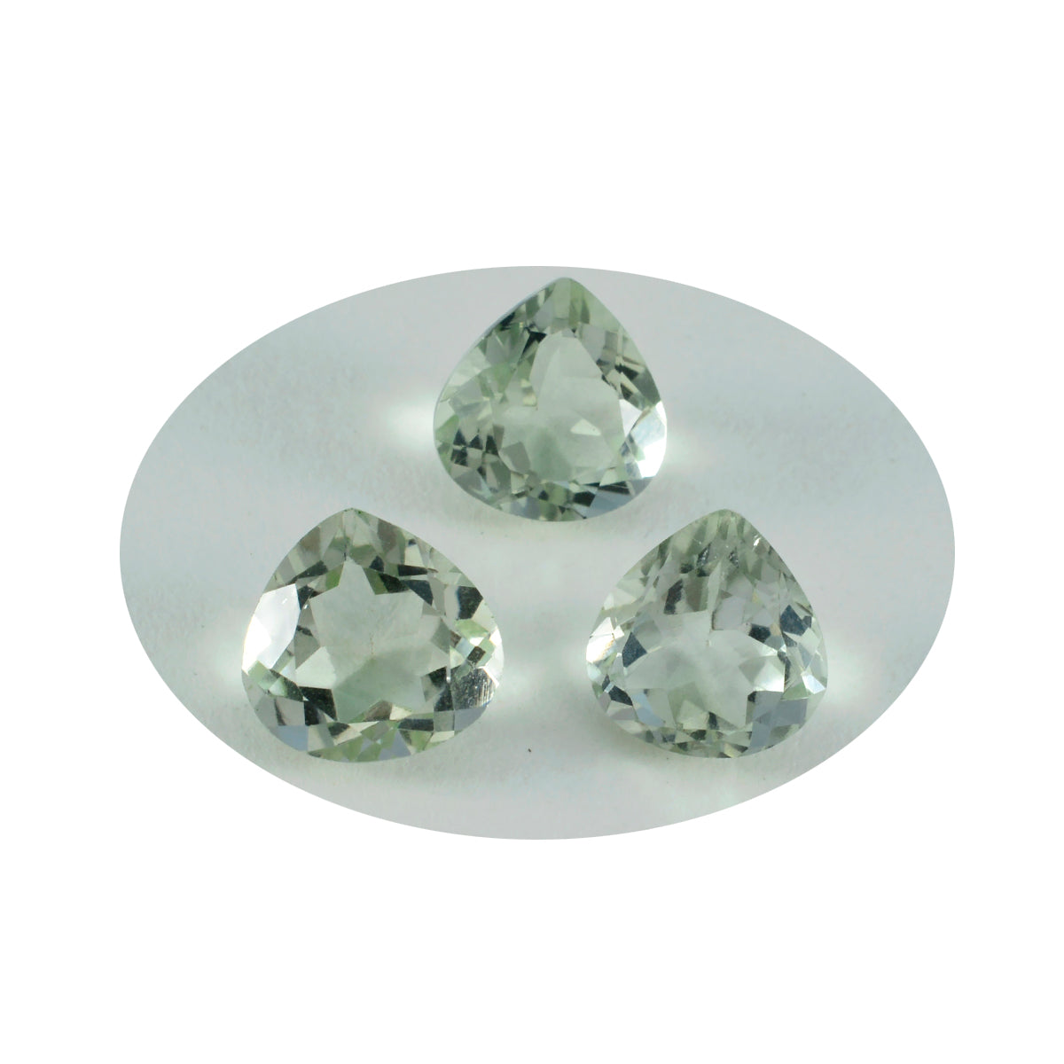 Riyogems 1PC Green Amethyst Faceted 8x8 mm Heart Shape A+ Quality Loose Gemstone