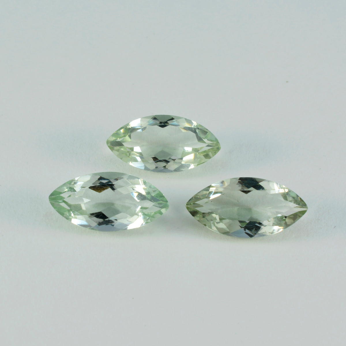 Riyogems 1PC Green Amethyst Faceted 10x20 mm Marquise Shape great Quality Loose Gemstone