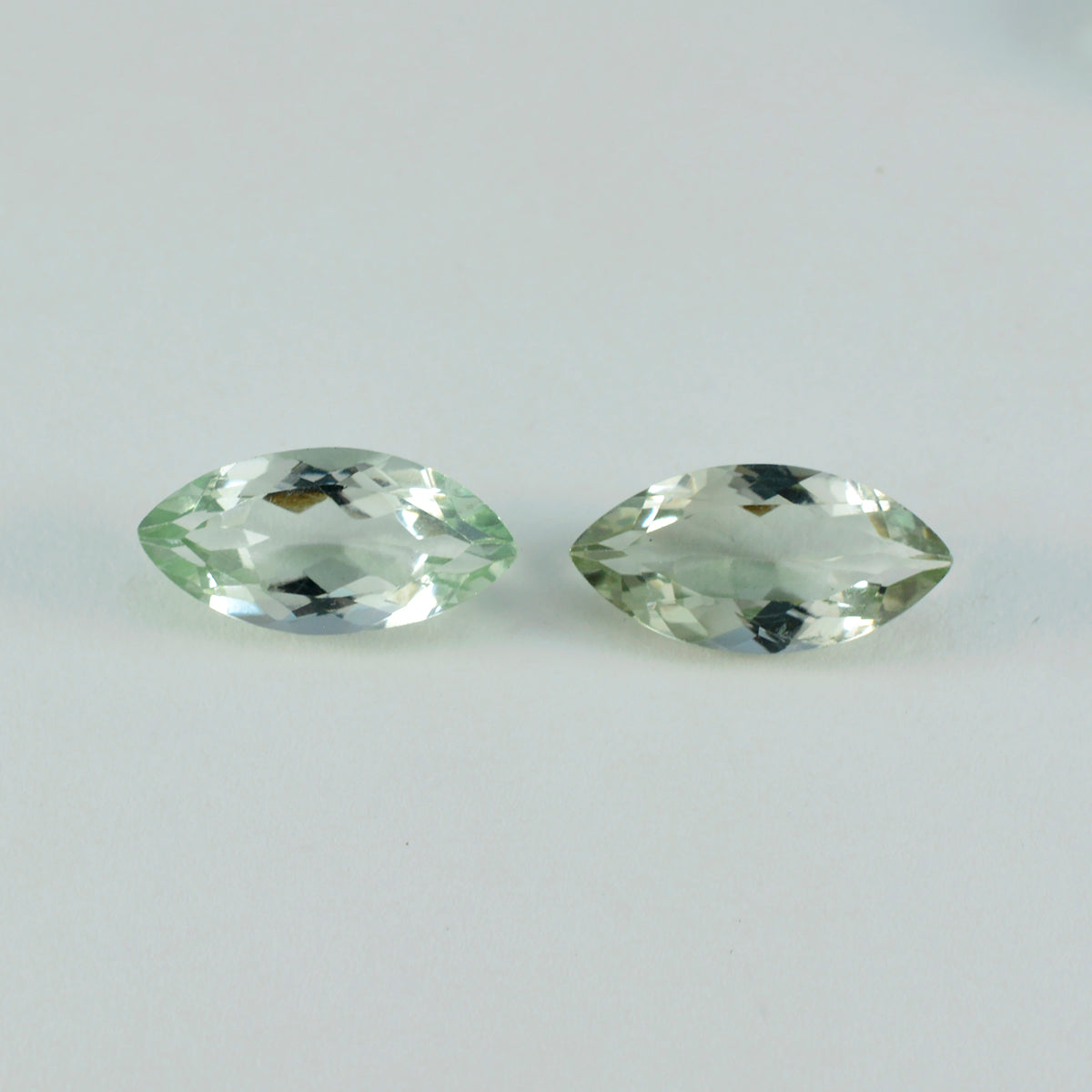 Riyogems, 1 unidad, amatista verde facetada, 3x5mm, forma ovalada, gemas de calidad sorprendentes