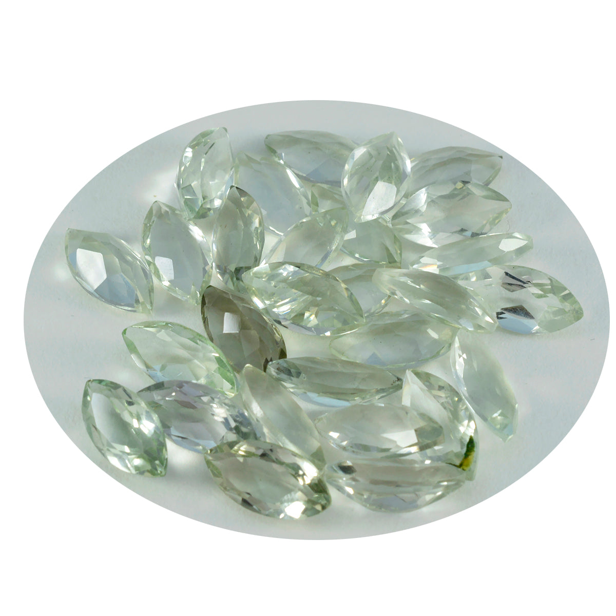 riyogems 1 pezzo di ametista verde sfaccettata 3x6 mm forma marquise gemma di bell'aspetto