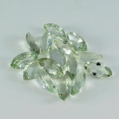 Riyogems 1 Stück grüner Amethyst, facettiert, 4 x 8 mm, Marquise-Form, schön aussehende Qualitäts-Edelsteine