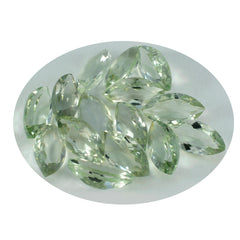 Riyogems 1PC Green Amethyst Faceted 5x10 mm Marquise Shape excellent Quality Stone