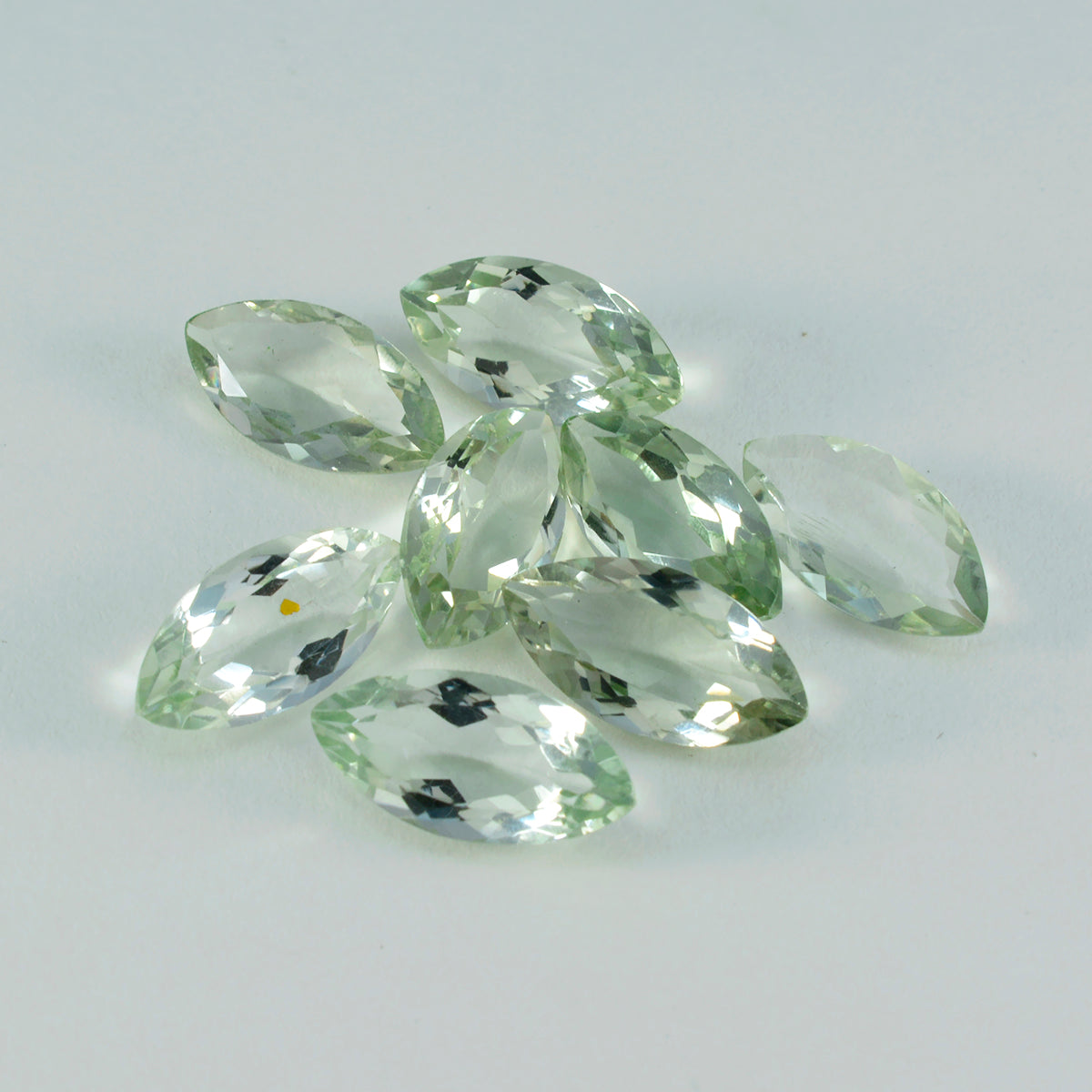 Riyogems, 1 pieza, amatista verde facetada, 8x16mm, forma de marquesa, gemas sueltas de calidad encantadora